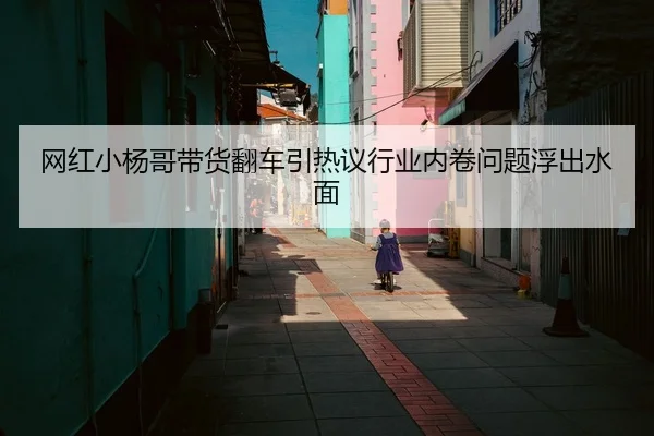 网红小杨哥带货翻车引热议行业内卷问题浮出水面